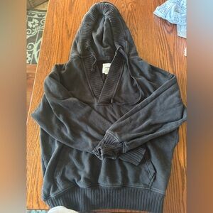 Aerie Black Off-the-Shoulder Sweater